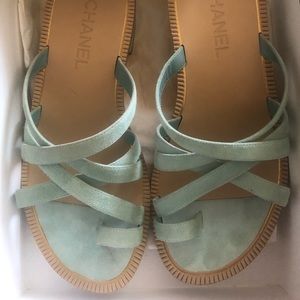 Chanel suede sandals